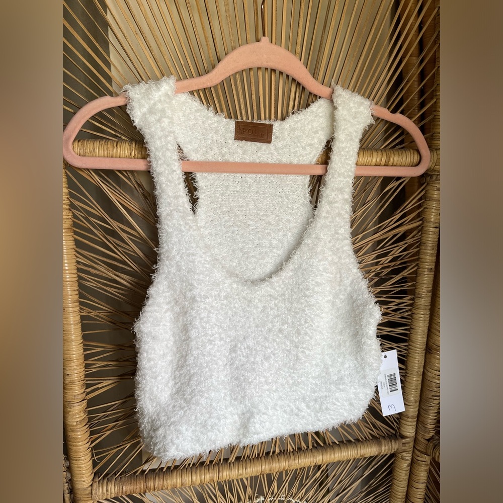 POL Boutique super soft fuzzy cropped tank